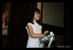 My cousin Jolen(Pronounced Joleen)- the flower girl for my brother's wedding :D